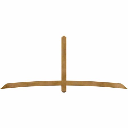 Ekena Millwork Bellingham Rough Sawn Timber Gable Bracket, Western Red Cedar, 108"W x 45"H x 4"D x 4"F, 10/12 Pitch GBW108X45X0404BEL00RWR
